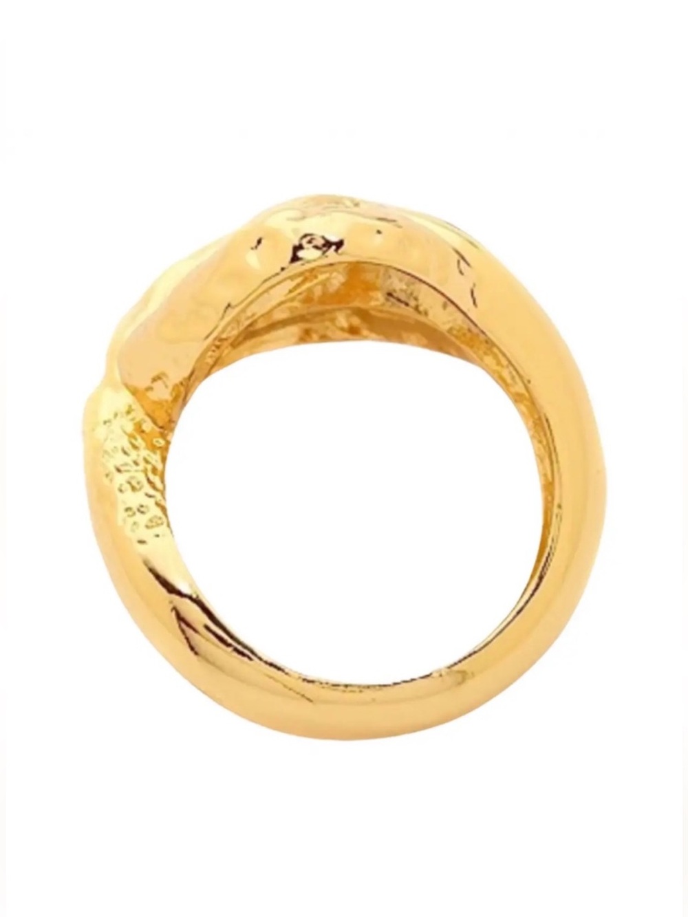ALEXIS BITTAR Brut Gold Link Ring - Picture 3 of 4